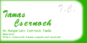 tamas csernoch business card