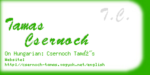 tamas csernoch business card